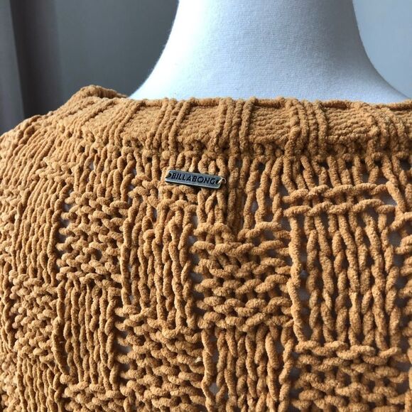NWT Billabong Onward We Go Chenille Sweater Mustard L - Picture 10 of 12